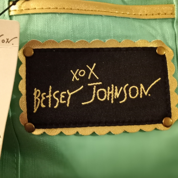 Betsy Johnson mint green and gold New tote - Picture 5 of 7